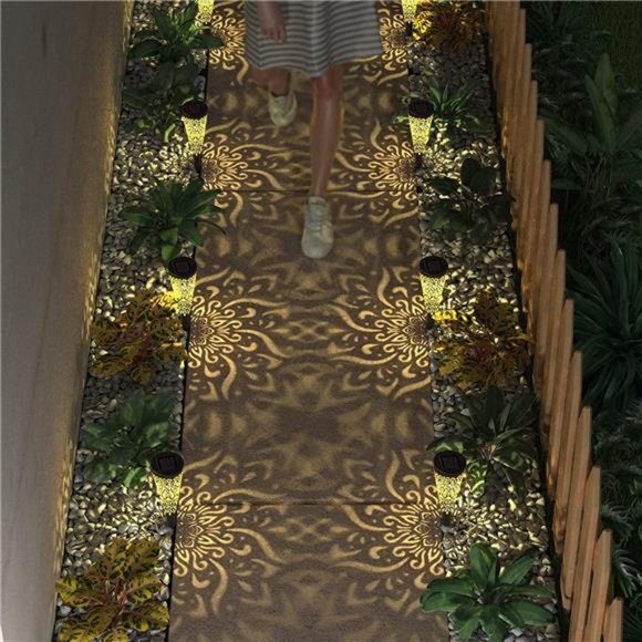 6Pack Solar Lights Outdoor Garden Decorative Solar Garden Lights with Warm Light - Picture 3 of 6